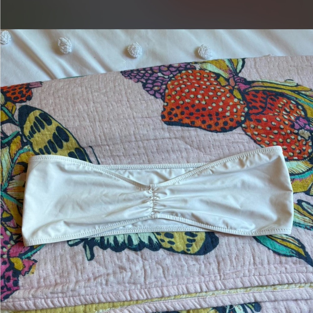 Frankie's Bikinis White Bandeau Top